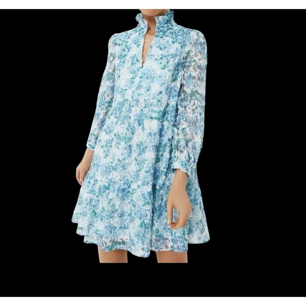Tuckernuck Organza Palmerston Dress in Water's Edge Hydrangea Size: M Resortwear